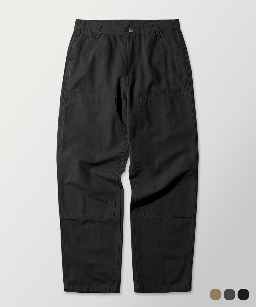 FP142 Roots Double Knee Work Pants Black Sjlp1559