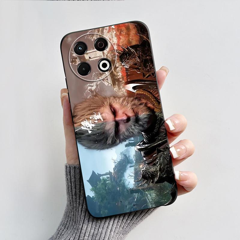 For Tecno Spark 30 Pro Case Black Myth Wukong Painted Phone Cases For Tecno Spark 30Pro 4G KL7 Back Cover Soft Slim TPU Fundas
