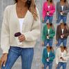 Women Autumn Winter Knitted Sweater Coats Single Breasted Long Sleeve V-neck Knitwear Cardigans Jackets