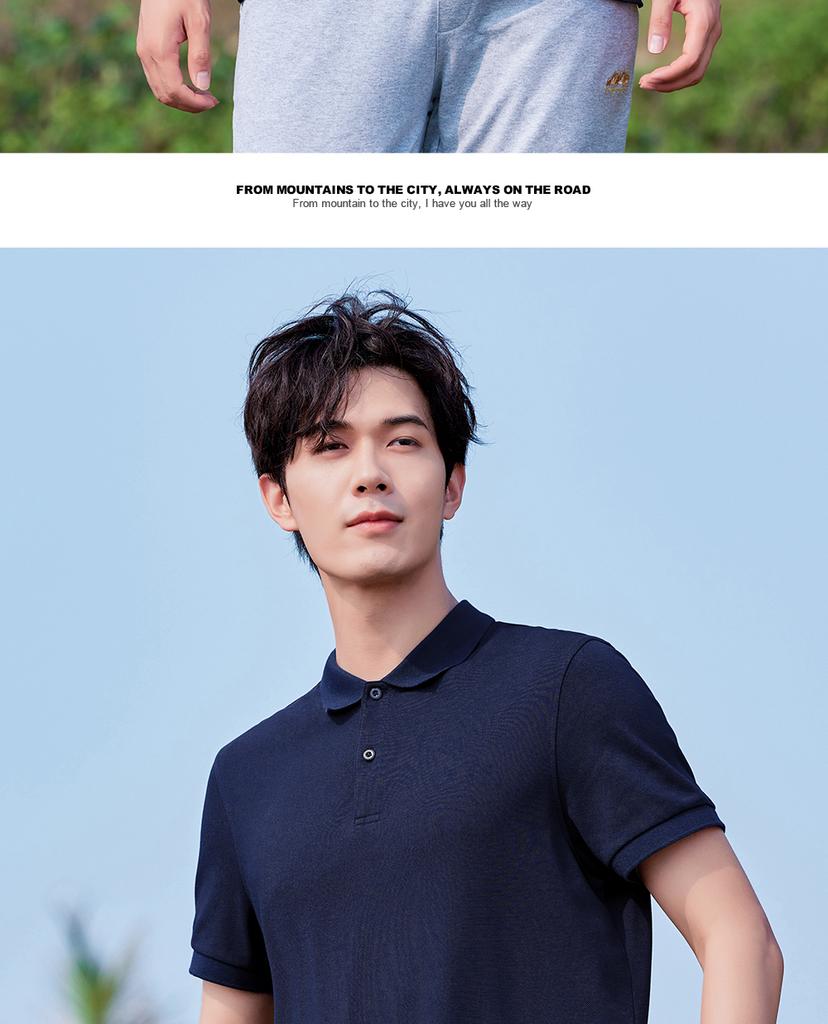 Sports T-shirt POLO men's summer skin friendly simple sports casual short sleeved breathable lapel T-shirt
