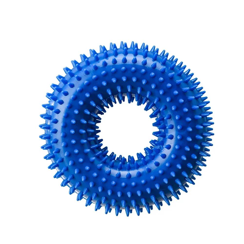 1 Stuks Duurzame Heavy Duty Stekelige Ring Puppy Kauw Bijtspeelgoed Voor Grote Rassen Honden Piepend Interactief Hondenspeelgoed Tandenpoetsen Massage
