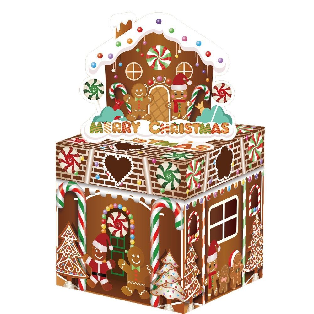 Pull Out Christmas Money Box Christmas Tree With 50pcs Transparent Bags Cash Pull Gift Boxs Snowman Santa Surprise Gift Boxes