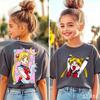 Sailor Moon Tshirt Printed Kids TShirt Boy Girl Unisex Summer Y2K Harajuku Loose Casual Short Sleeve Top for Chirldren Tees