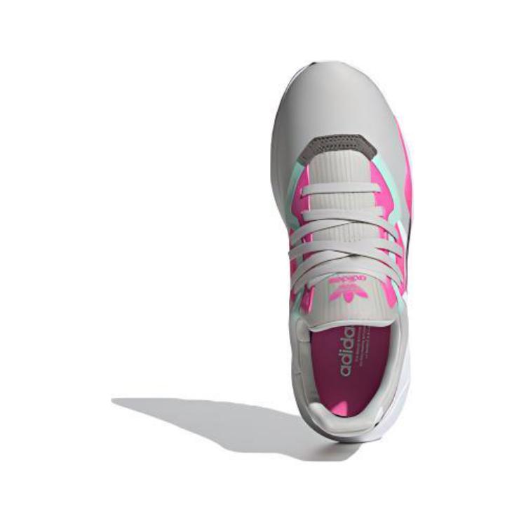 adidas Flex J Grau Schreiendes Pink Kinder Sneaker Grau-Eins Wolkenweiß FX5324