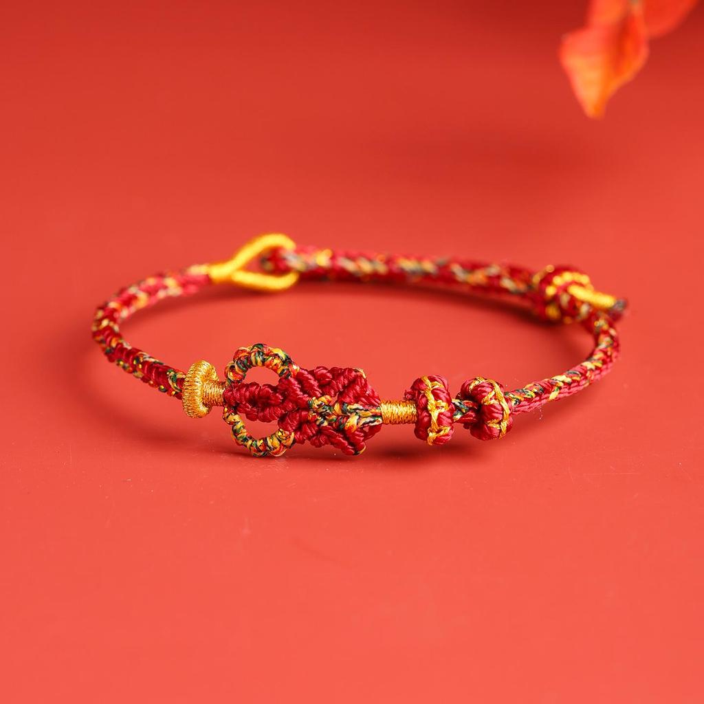 Handmade Zodiac Red Rope Bracelet: Year of the Horse Gift for Men and Women