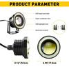 2X 3'' LED Fog Light Projector Car White Angel Eyes Halo Ring DRL Lamp Light