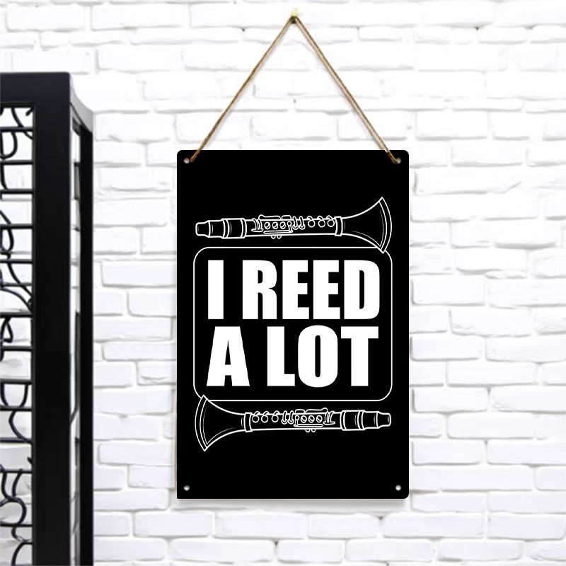 

Saxophone Clarinet Reed Instrument Metal Wall Art Decor Musician Gift Home Decor 7.9x11.8In(20x30cm)