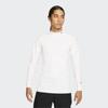 Nike Dri-FIT UV Vapor Golf Sport Mock Neck Slim Fit Long Sleeve T-Shirt Men Tops White CU9803-100