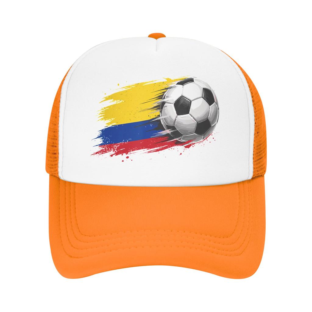 Netz-Sonnenhut Kolumbien Kolumbien Flagge Frühling Trucker-Kappe Für Paar Frauen yk Retro Sonnenschutz K-Pop Rock Baseballkappe