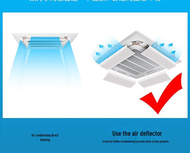 Deflettore Vento Condizionatore d'Aria a Soffitto Anti-Soffio Diretto Tipo Cassetta 3HP/5HP