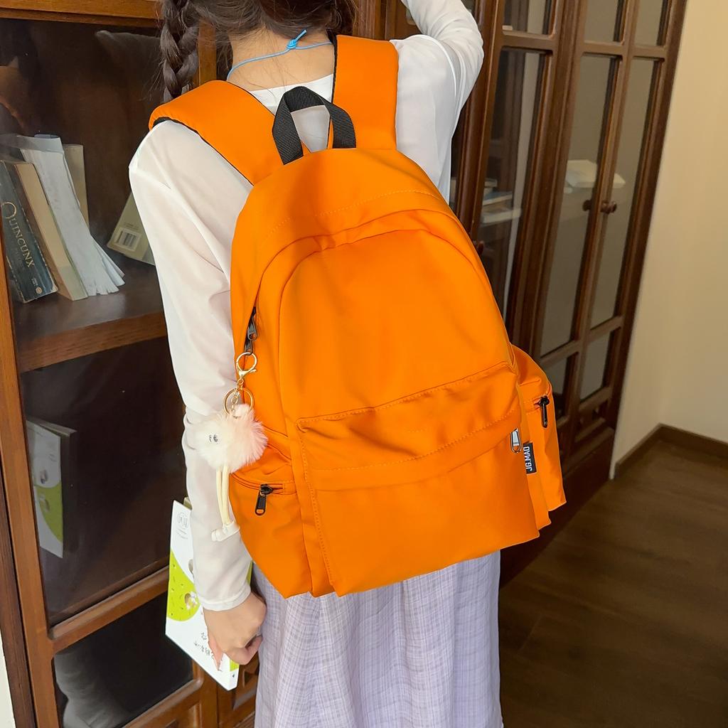 Schoolbag New School Bag Versatile Solid Color College Student Simple Mori Backpack Campus Large Capacity Commuter Computer Backpack