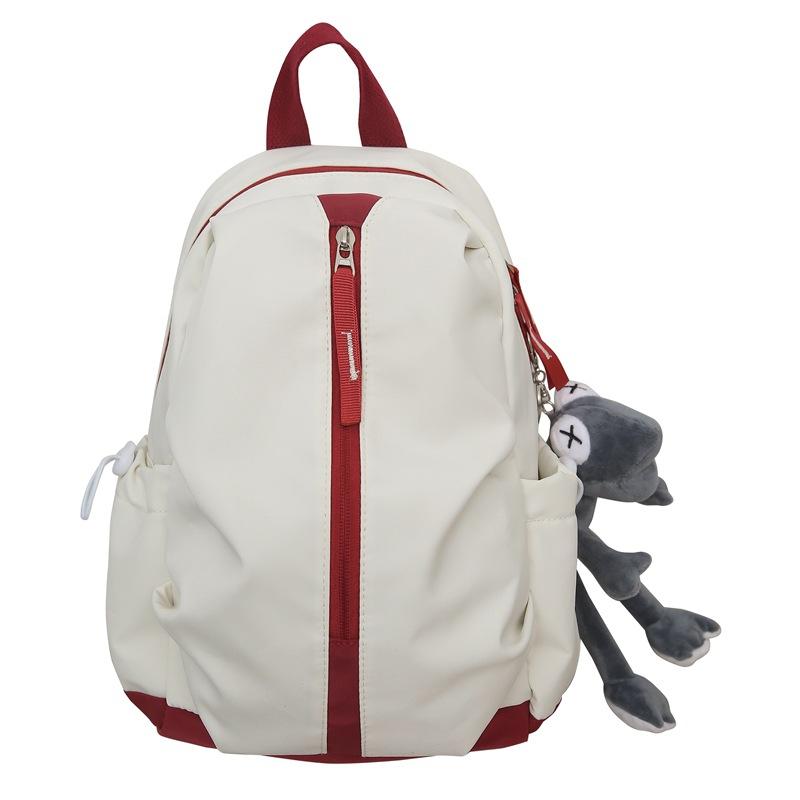 Kontrastfarge skolesekk Liten ryggsekk for kvinner Lett ryggsekk for menn