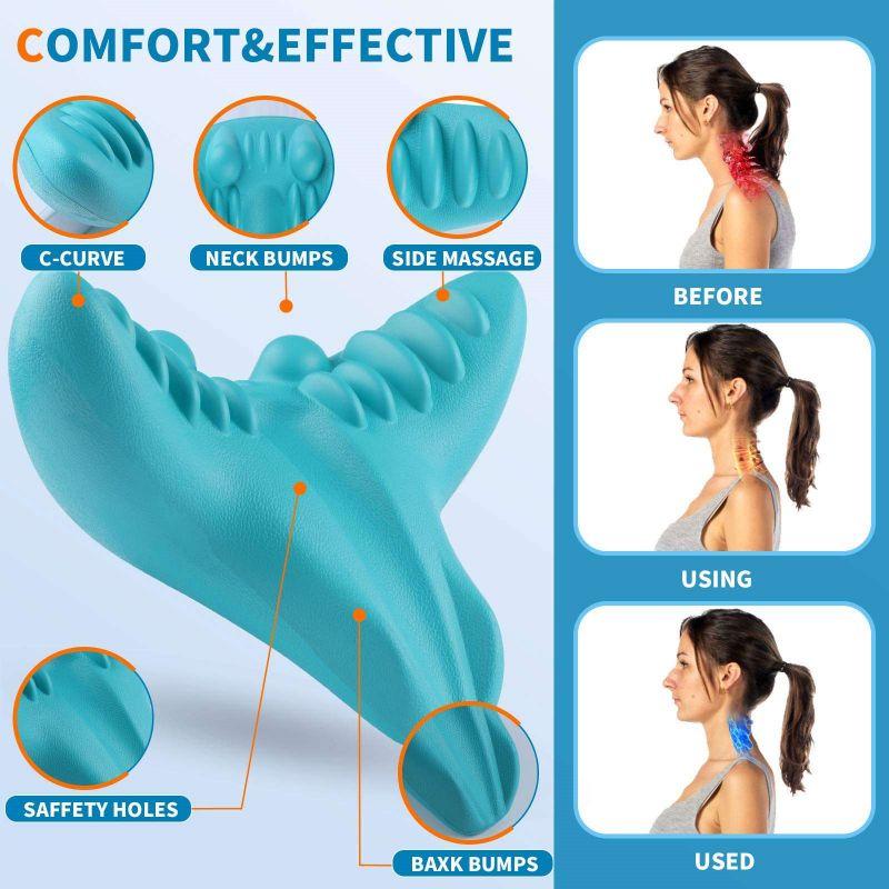 Nackenmassagegerät, Nacken-Schulter-Massage, zervikales Traktionsgerät, Halswirbelsäule, Schmerzlinderung, Nackenmassagekissen