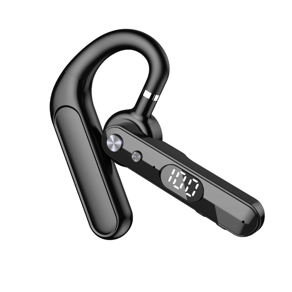 Retro Style Noise-Cancelling Single-Ear Wireless Bluetooth Earphone with Long Standby and Low Latency, v6.0 In-Ear Hook-Type for E-sports