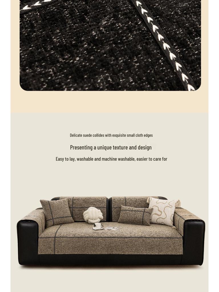 Universal Non-slip Leather Sofa Cushion Cover - All-Season, High-End Feel