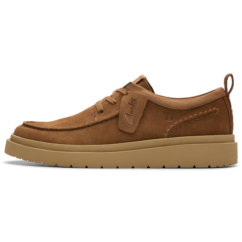 Clarks Leather Fashion Comfortable Versatile Retro Casual Shoes Men sneaker Dark-Brown 261808657