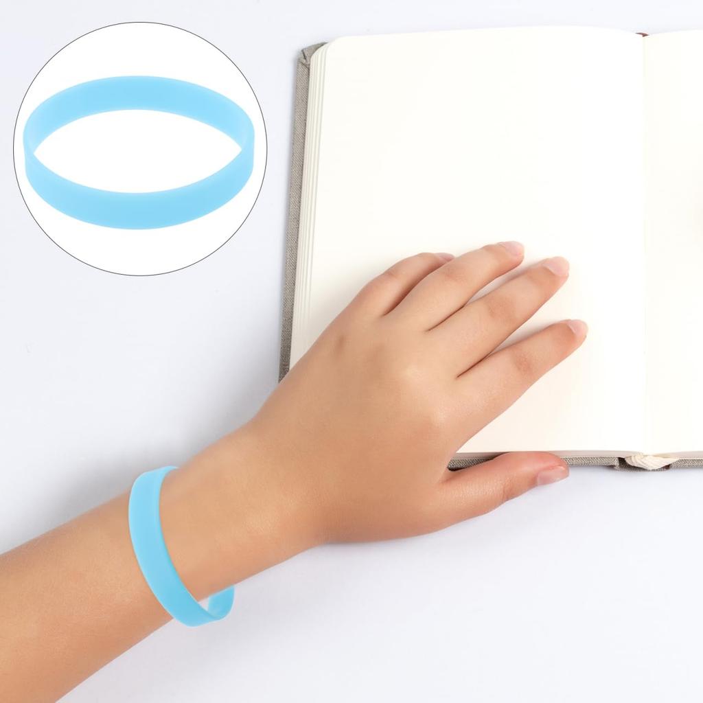 100 Silicone Wrist Identification Luminous Silicone Colored Silicone Rubber Luminous Silicone Luminous Bracelets [STOBOK] Glow-in-the-dark Bracelets,