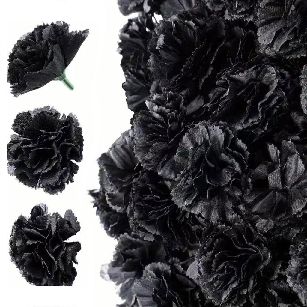 50x 6cm Fabric Tagetes Flowers With 15cm Flexible Substrates Permanent Party Deck For Wreath Making And Incidents