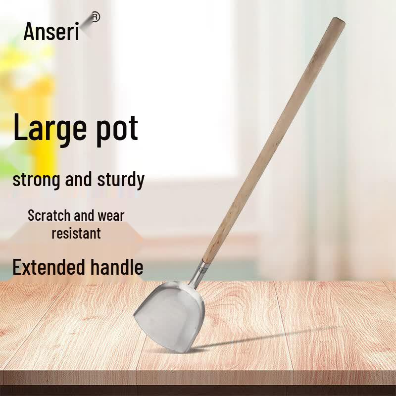 Ansell Wooden Handle Wok Spatula 17cm