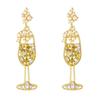 Lovely Lemon Shaped Cocktail Earrings Craft Of Sturdy Alloy For A Fun Flirty Look