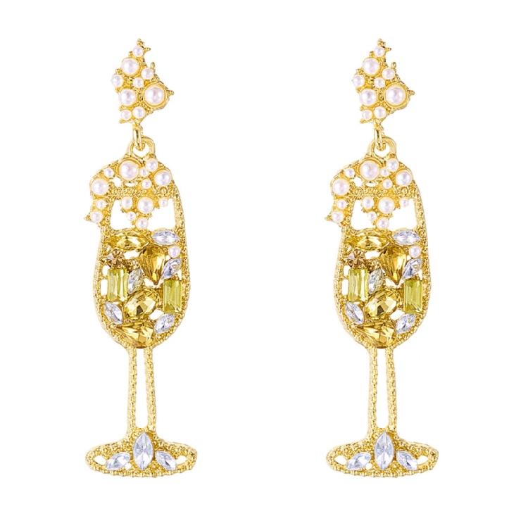 Lovely Lemon Shaped Cocktail Earrings Craft Of Sturdy Alloy For A Fun Flirty Look