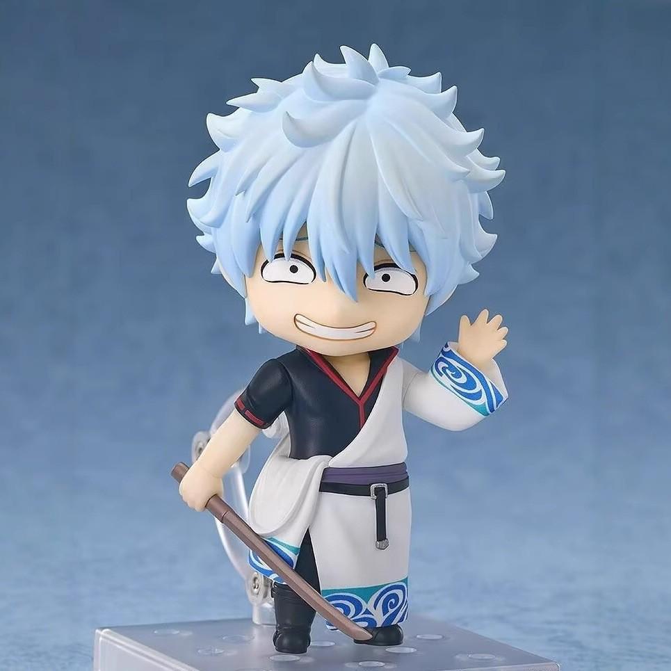 Figura de Arcilla Versión Q de Sakata Gintoki de Gintama 10cm PVC Acción Coleccionable Para Fans de Anime