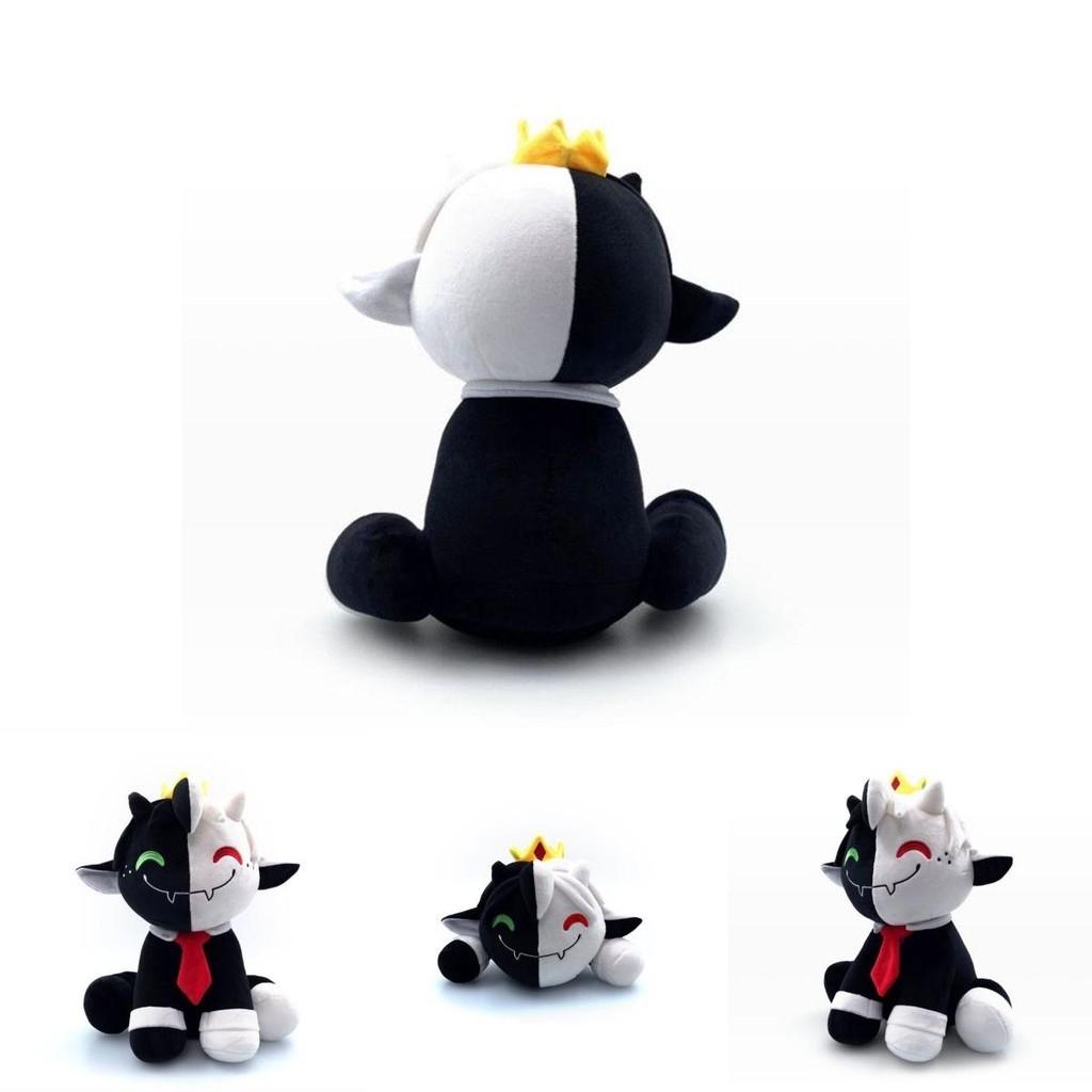 Charming New Ranboo Sit Cute Plush Toy Black And White Sheep Doll For Home Decor