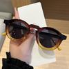 Retro Simple Style Round Sunglasses Women Men Luxury Brand Design Rivet Decoration Sun Glasses Travel Casual Eyewear Unisex