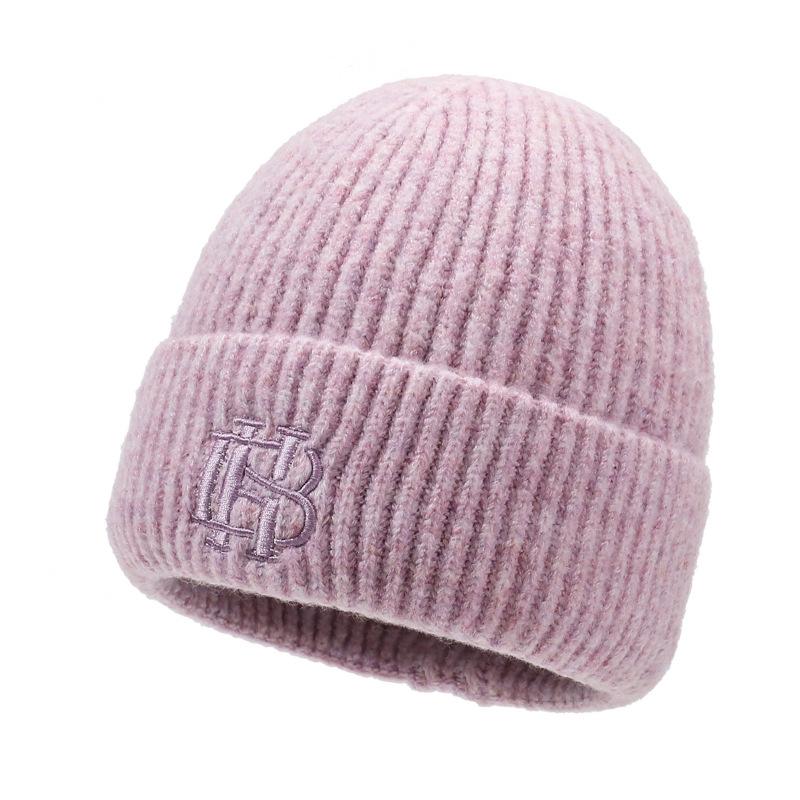 Autumn Winter Men's Hat Knitted Velvet Warm Cap Outdoor Young and Middle-Aged Wind-Proof Cap