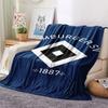 1PC Hamburger SV Patterned Flannel Blanket Suitable For All Seasons for Home Decor Warmth and Comfort Gifts Holiday Present