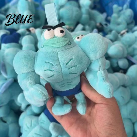 Creative Trendy Backpack Accessory Funny Buff Muscle Fish Plush Keychain Cartoon Stuffed Shape Gift Pendant Novelty Soft Bag Charm Key Ring,