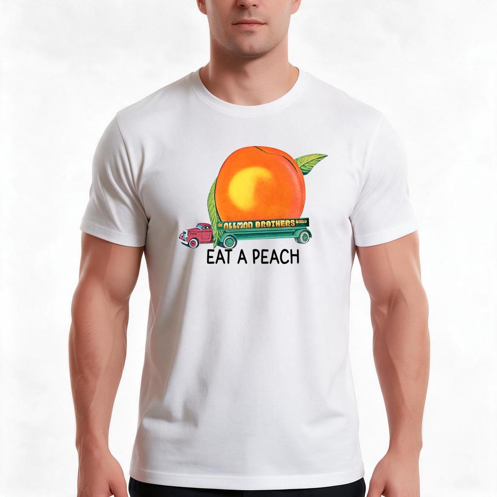 áLlmáN BróThéRs Band Eat A Peach For Unisex Unisex Summer Fashion Trendy Tee Unisex Hot Fashionable Sellers Trend Customize Tshirt