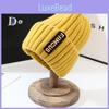Knitted Hat Winter For Women With Letter Embroidery Korean Style For Use Daily