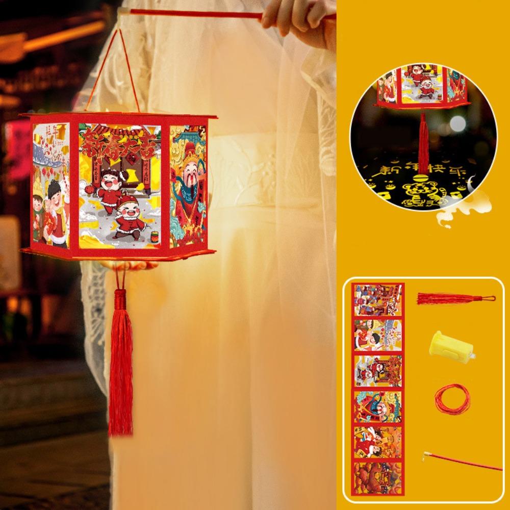 Cartoon Portable Lantern Chinese Style LED Light Lantern Spring Festival