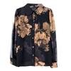 Beautiful Age-reducing Floral Long-sleeved Shirt Middle-aged Mother's Autumn New Style Polo Collar Shirt