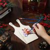 3/6/10Pcs Wooden Mini Cutting Board Unfinished Wood Craft Board Christmas Children DIY Graffiti painting Blank Chopping Board
