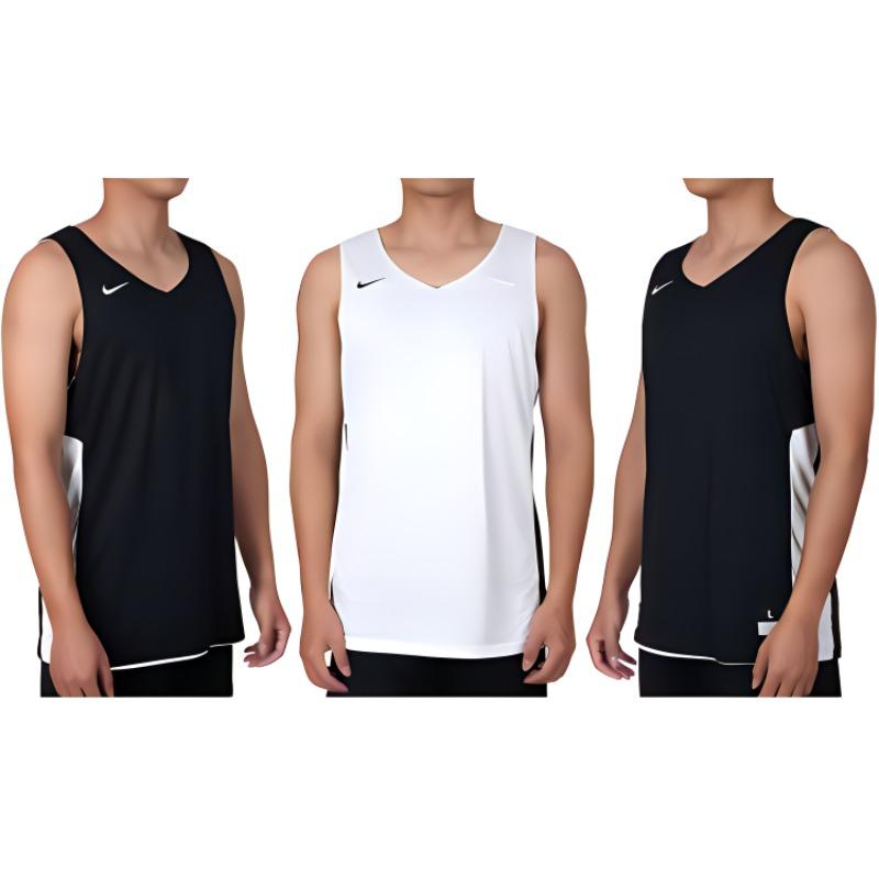 Nike Logo Print Reversible French Terry Sleeveless Basketball Vest Men Tops Black White 867766-012
