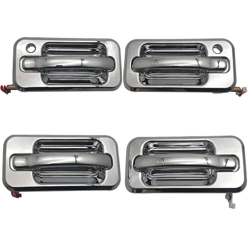 UI-15104790 15104791 15104794 15104795 Exterior Door Handles 4Pcs Exterior Outside Door Handle Set Auto Parts For 2003-2009 Humm Silver Plating