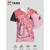 Japanese Cherry Blossom Men'S Slim Fit Short-Sleeved Soccer Uniform | Lightweight And Soft Training Shirt, Round Neck, Geometric Pattern