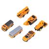 1:64 6pcs Alloy Engineering Vehicle Toys Slide Rotatable Portable Heavy Duty Transport Vehicle Toys for Kids Children