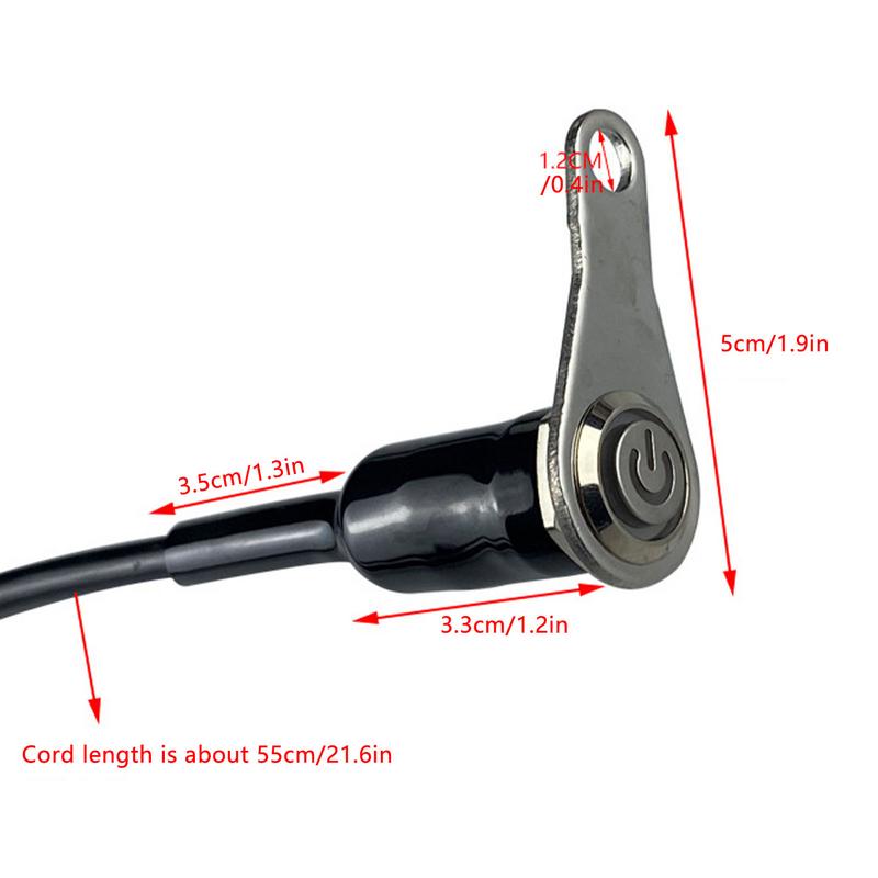 Motorcycle Light Switch Rustproof Motorcycle On-Off Button Adjustable Mount Night Riding Safety Products For Commuting Traveling