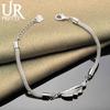 925 Sterling Silber Mesh Schlange Herz Kette Armband Modischer Hochzeitsschmuck