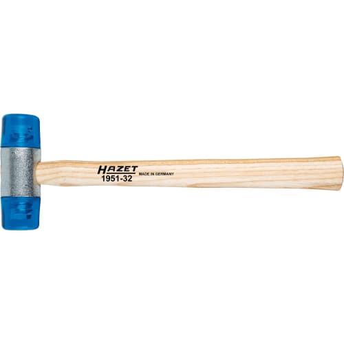 

HAZET Plastic Hammer 1951-32 | Impact-Absorbing | Cellulose Acetate Striking Face | 32mm Head Diameter | Sturdy Oak Handle
