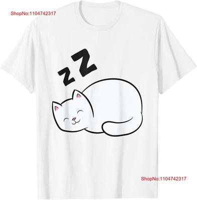 Cat Sleeping Tired Napping T Shirt  Vintage Washed Streetwear Unisex Stretched Soft Stylish Homme Versatile Slightly