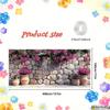Arazzo Muro di Pietra Mediterraneo, Tessuto di Sfondo con Fiori di Bougainvillea Rosa, Decorazione per la Stanza