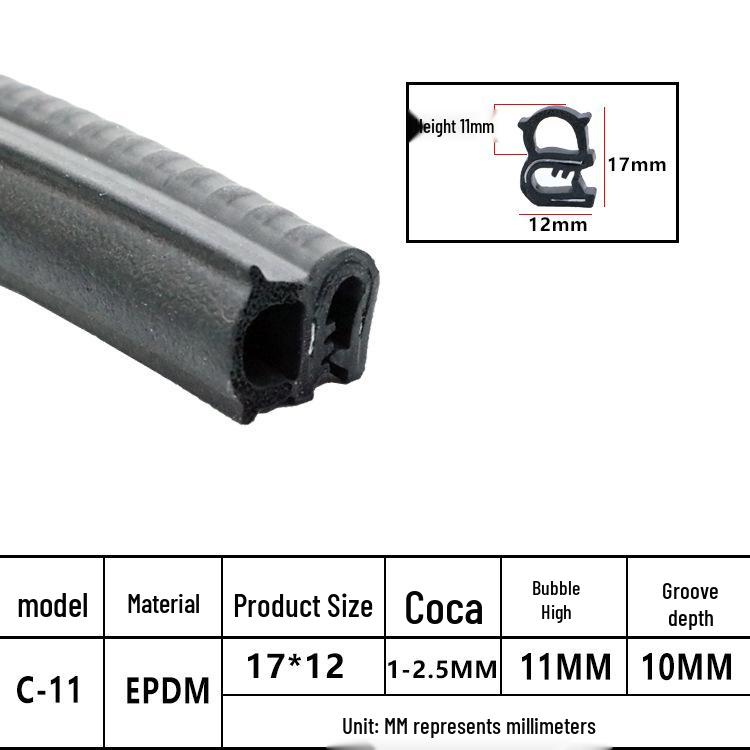 U-Shaped Waterproof Anti-Collision Dustproof Electrical Cabinet Rubber Seal