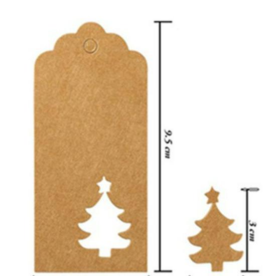 350g Kraft Paper Snowflake Reindeer Hang Tag - Irregular Shape Christmas Party Label