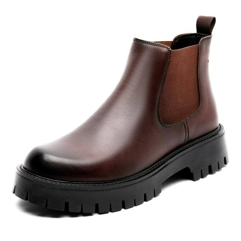 Winter British Style Chelsea Men's Boots Plus Suede Boots Trend All-match Boots Men