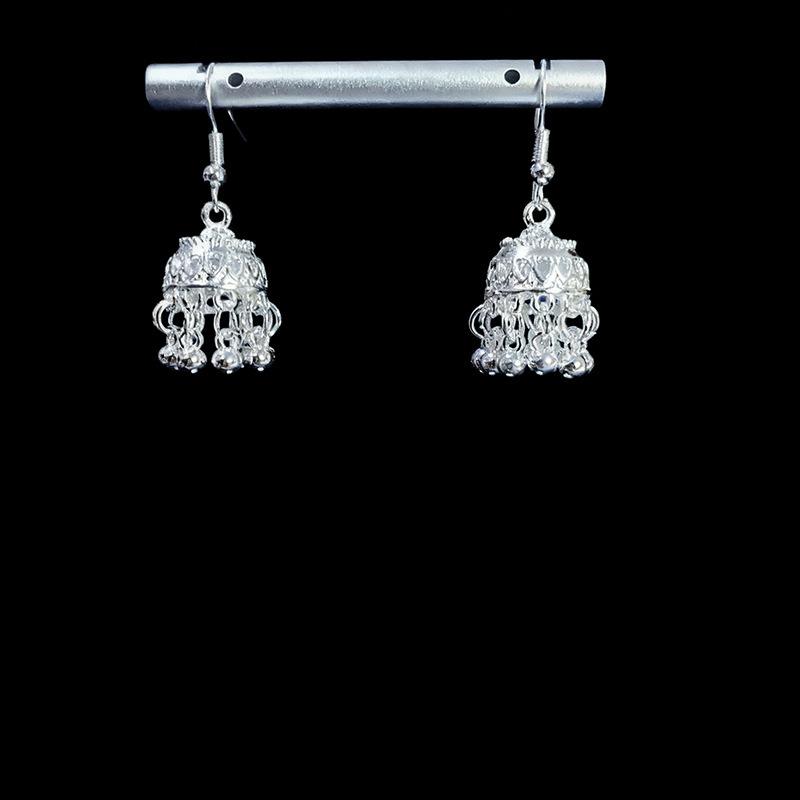 Ethnic style earrings Alloy silver-plated Miao ethnic minority Dong Yi earrings Earrings