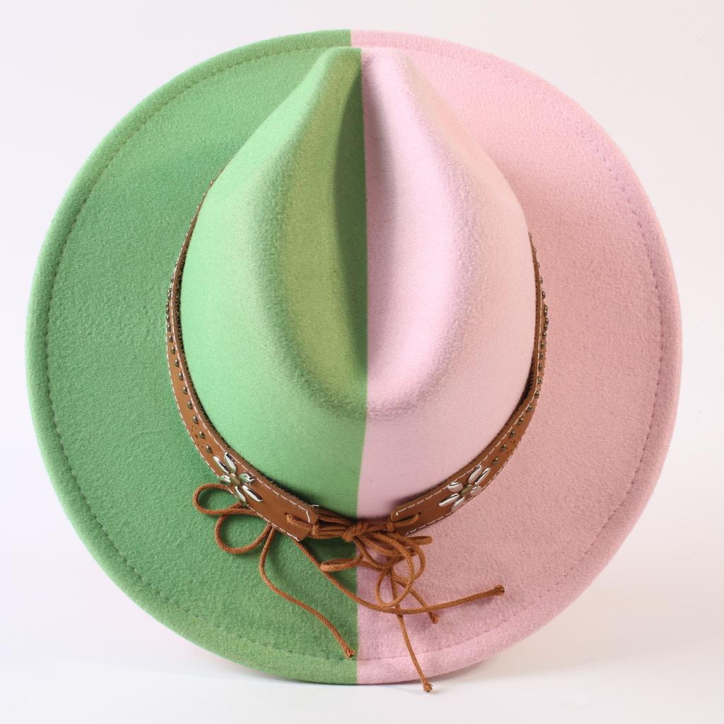Popular European and American Classic Double-color Wide-brimmed Top Hat Men's and Women's Fashion OL Style Cowboy Hat Jazz Hat